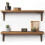 Wood Wall Shelf Rustic Floating 24 Inch Natural Solid Wood 1