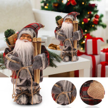 Electric Grey Santa Claus Doll Window Decoration