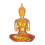 Sitzende Buddha-Statue, gelb 1