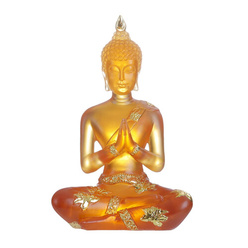 Ülő Buddha szobor gyanta dísz