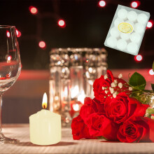 12 witte theelichtjes voor bruiloften en feesten