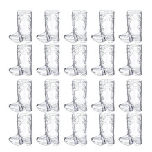 Pahare de shot reutilizabile din lemn de cowboy, pachet de 20