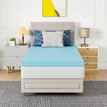 Surmatelas en mousse à mémoire de forme infusée de gel de 7,6 cm (3 pouces)