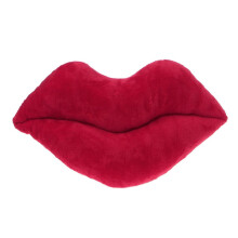 Cojín de peluche con forma de labios para el asiento del coche de la muñeca