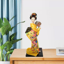 Japansk Geisha-dukke Etnisk dekoration 9 tommer