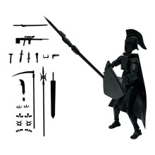 Action figure Titan13 Robot nera da 6 pollici