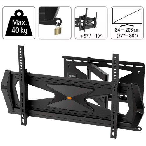 Hama TV Wandhalterung Professional bis 80" Schwarz