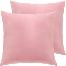 Juego de 2 fundas de almohada de terciopelo cuadradas de 45 x 45 cm (18 x 18 pulgadas)