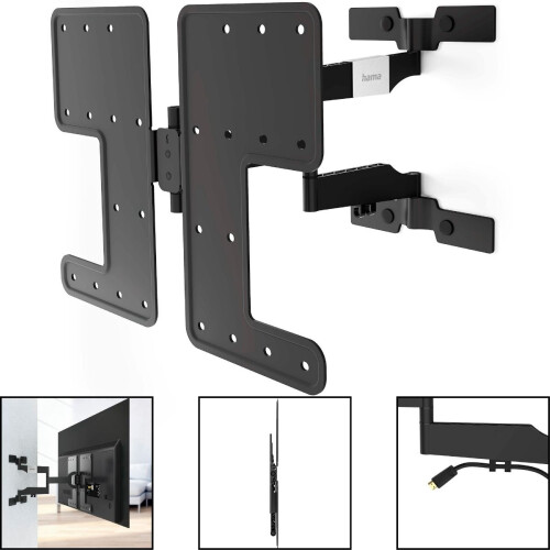 Hama TV Wandhalterung FULLMOTION OLED Flach bis 65" Schwarz