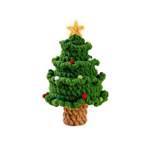 Mini árbol de Navidad de punto para decorar mesas.