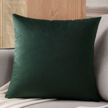 Funda de almohada cuadrada de terciopelo de 22x22 pulgadas, color liso.