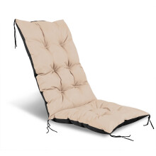 Coussin de jardin 50 x 50 x 80 cm pour chaise, imperméable, beige