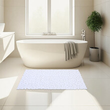 Alfombrilla de baño antideslizante de PVC con diseño de guijarros, 40x100cm