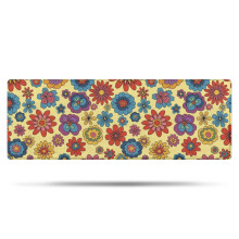 Alfombra de baño de microfibra con estampado floral, 43 x 119 cm, antideslizante.