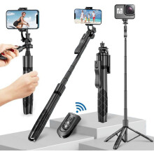 Selfie-Stick kompatibel mit iPhone 60" Selfie-Stick-Stativ mit Fernbedienung/Reisestativ kompatibel mit iPhone/Selfie-Stick mit Handyhalterung