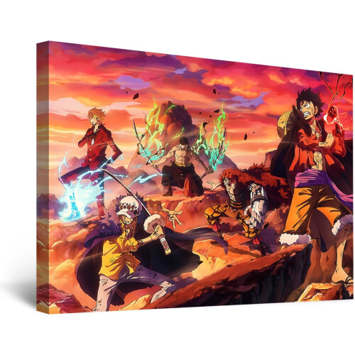 ASPORIC Αφίσα Anime Gear5Luffy HD Εκτύπωση σε καμβά, τοίχος ζωγραφικής για σαλόνι,