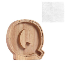 Personalisierte Spardose aus Holz mit Namen, 26 englische Buchstaben, Weihnachtsschmuck Q