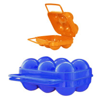 YUEHAO Küchenhelfer: 2er-Pack Eierboxen, tragbar, faltbar, für 6 Eier, geeignet für Küche, Esszimmer und Bar.