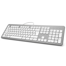 Design Tastatur KC-700 Silber/Weiß DE-Layout