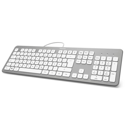 Hama Design Tastatur KC-700 Silber/Weiß DE-Layout