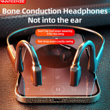 Avtoify Wireless 5.0 oortelefoon - Bluetooth-headset met geleiding, HiFi stereo, handsfree, zwart