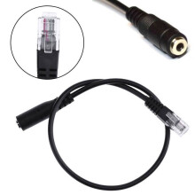 Cable adaptador convertidor de auriculares para smartphone SUSUchens de 30 cm y 3,5 mm a conector RJ9 para teléfono