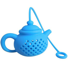 Offerte RnemiTe-amo! Elettrodomestici da cucina Utensili da cucina Infusore per tè in silicone resistente a forma di teiera Filtro per bustine di