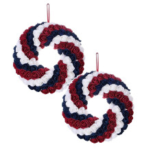 Guirlanda Xubond para Porta de Entrada, Decoração de Guirlanda para o Dia da Independência, Adereços para Decoração de Casa e Festas, Vermelha,