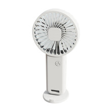 Ventilatore tascabile mini Fnyoxu con supporto da tavolo e ricarica USB.
