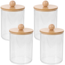 Barattoli per alimenti da cucina Organizzatore di stuzzicadenti 4 pezzi Scatola porta bastoncini di cotone Contenitore dispenser delicato unico per