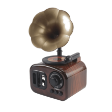 Spieluhr mit Uhrwerk, Vintage-Grammophon im Retro-Stil, Tischdekoration