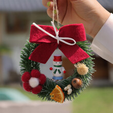 Guirlandas de Natal Bocqde de 12 cm com laços, compatíveis com portas de entrada e carros, imitando galhos de pinheiro, em promoção!