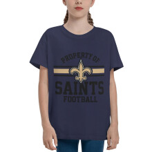Camiseta de manga corta para niños NOS_Saints con el logo del equipo de fútbol americano, ideal para aficionados al béisbol. Regalo perfecto para