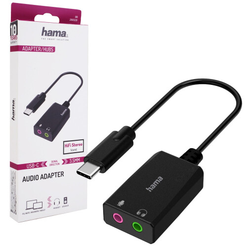 Hama USB-C-Soundkarte auf 3pol. 3,5mm Klinke