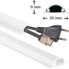 PVC Kabelkanal Halbrund 100/3,5/0,9cm Weiß