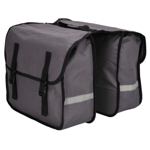 Fischer Gepäckträger-Tasche Seite 2-Fach Grau