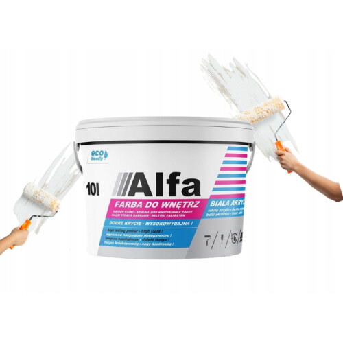 Peinture murale acrylique opaque blanche Alfa 9 l