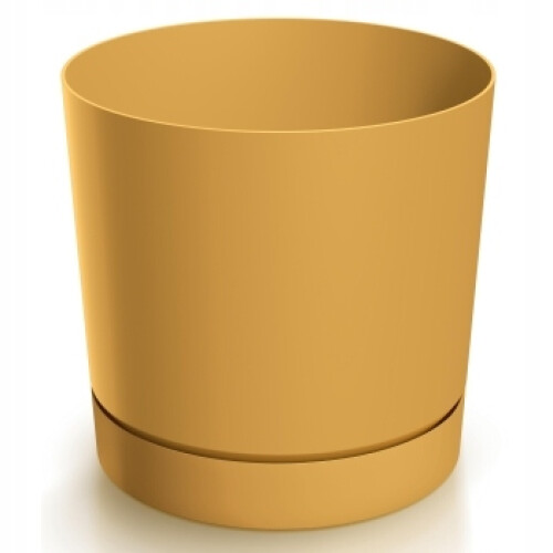 Prosperplast Pot de fleurs moutarde avec soucoupe 14,7 cm Tubo
