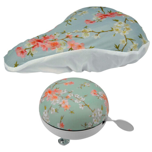 Fischer Set Glocke und Satteldecke Blumenmuster