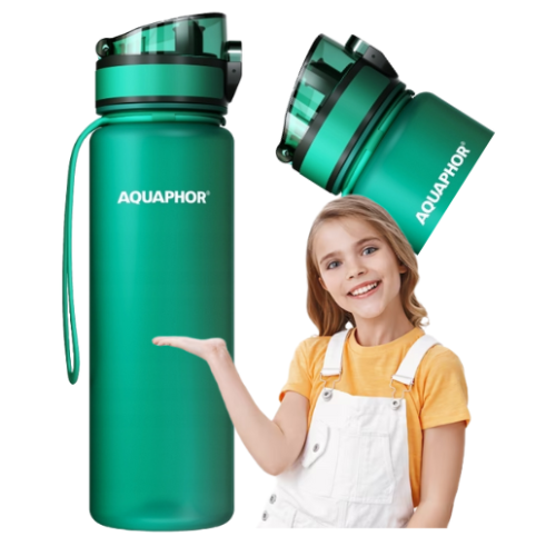 Aquaphor Aquaphor Wasserfilterflasche 0,5 l grün + 1 Filter