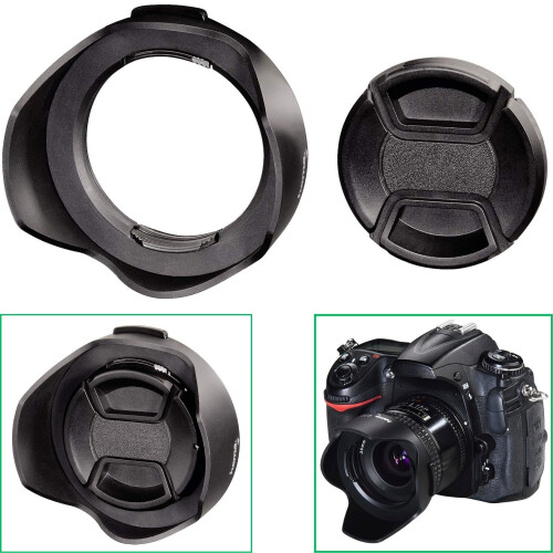 Hama Gegenlichtblende Snap mit Objektivdeckel 58mm