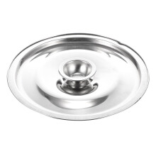 Conjunto de 2 Tampas de Aço Inoxidável para Panela de Temperos de 16cm para Uso Doméstico