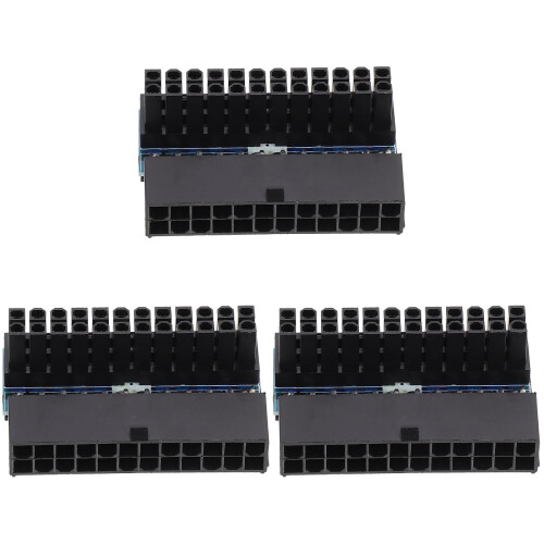3 db ATX 24 tűs adapter könyök alaplapi szögcsatlakozóval alaplapi tápadapter