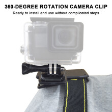 Uchwyt na pasek do plecaka fotograficznego SUSUchens z możliwością obrotu o 360 stopni, stabilny, łatwy w przenoszeniu, do kamery sportowej GoPro