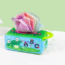 Offres du Cyber Monday : Coffret de mouchoirs pour bébé avec anneau de dentition, écharpes sensorielles froissées pour enfants, jouets