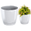 Prosperplast COUBI DUOP155 Blumentopf mit Untersetzer | Weiß 1