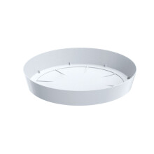 Lofly plastic bloempotonderzetter 19 cm wit