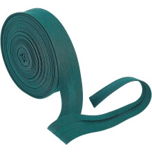 10,9 meter enkelvoudig gevouwen biaisband, 18 mm breed, groen, polykatoen, biaisband voor zomen, naaien, naden, biezen en quilten.