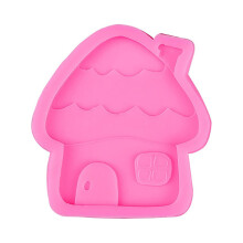 Yakbaofuo Grote Windmolen Paddenstoelhuis Chocolade Fondant Siliconenvorm Cartoon Kinderbaktaart Decoratie DIY Vorm Trommel Droogrek Knutselwerk