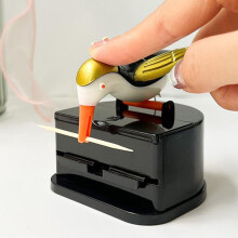 Zahnstocherbox in Vogelform, automatischer Pop-Up-Halter mit Druckmechanismus, niedliches Specht-Design, hygienisch und praktisch für den